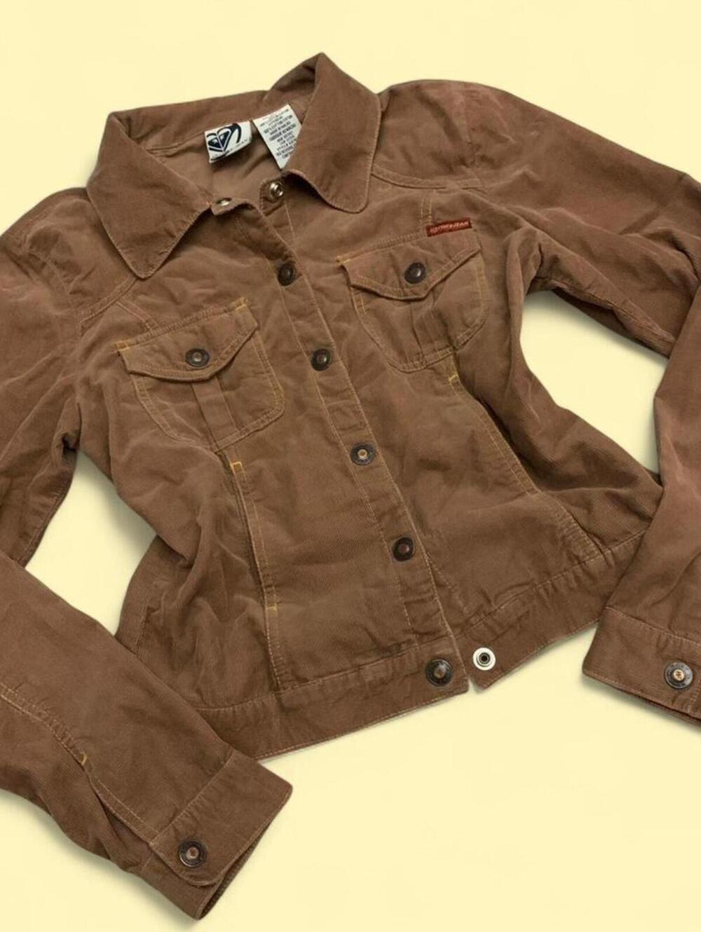 Roxy corduroy button-up jacket with a western vibe
